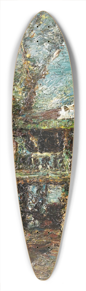 Adolphe Monticelli - Paysage 39.3 inch art pintail longboard deck