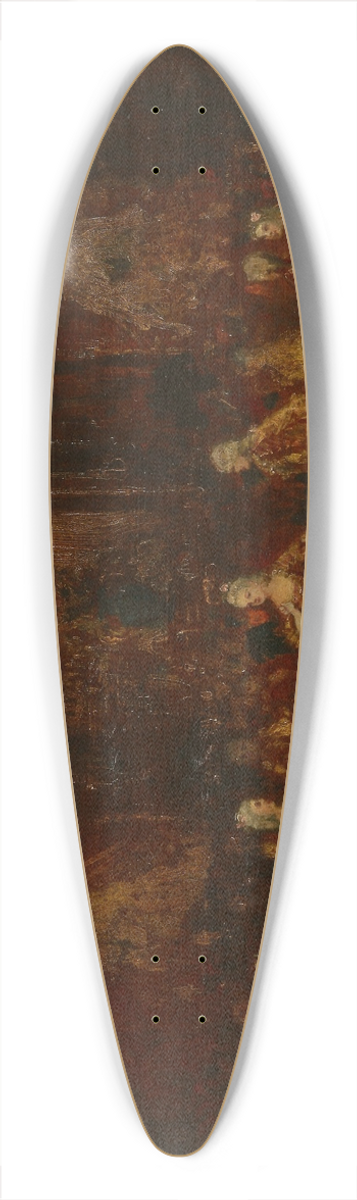 Adolphe Monticelli - Persons in Louis XV Costumes 39.3 inch art pintail longboard deck