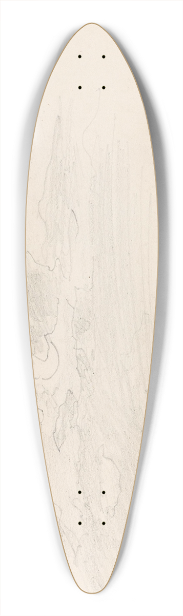 Adolph Tidemand - Cloud study 39.3 inch art pintail longboard deck
