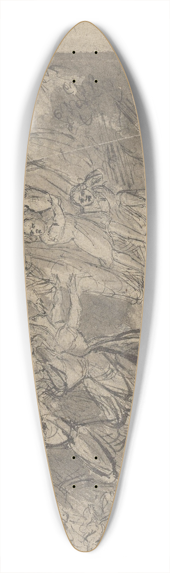 Adolph Tidemand - Figurkomposisjon 39.3 inch art pintail longboard deck