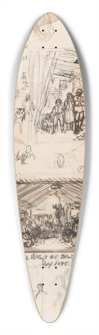 Adolph Tidemand - Figurskisser 39.3 inch art pintail longboard deck
