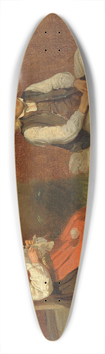 Adolph Tidemand - Figur Studies from Mora in Sweden 39.3 inch art pintail longboard deck