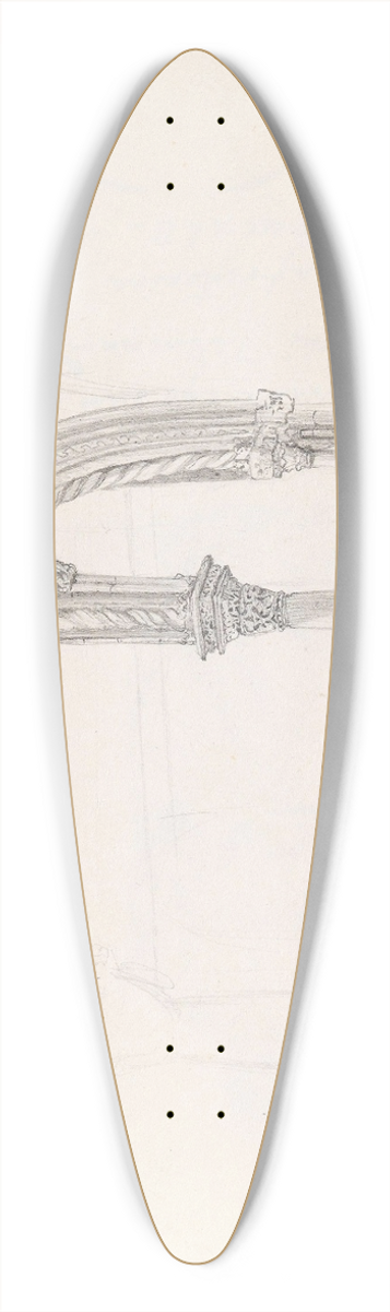Adolph Tidemand - Fra Santa Rosalia, Palermo 39.3 inch art pintail longboard deck