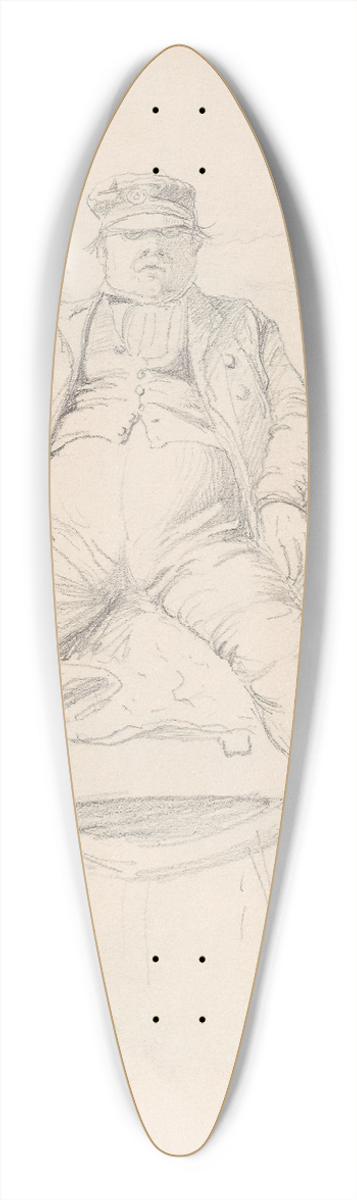 Adolph Tidemand - Mann i baugen p en bt 39.3 inch art pintail longboard deck