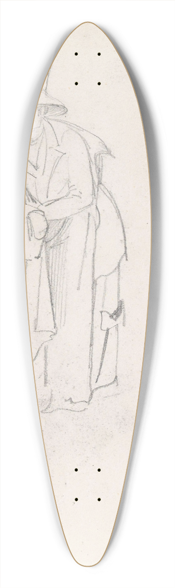 Adolph Tidemand - Mannsfigur som lener seg mot en stolrygg 39.3 inch art pintail longboard deck