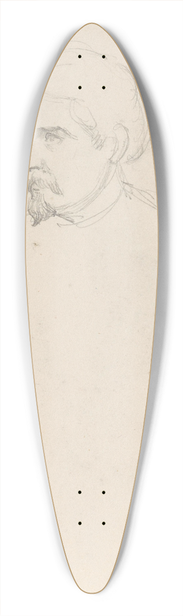 Adolph Tidemand - Mannshode 39.3 inch art pintail longboard deck