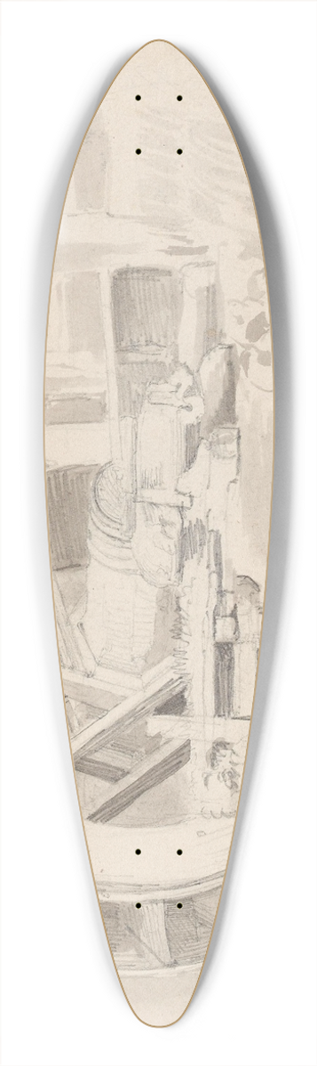 Adolph Tidemand - Mlle, Neandertal 39.3 inch art pintail longboard deck