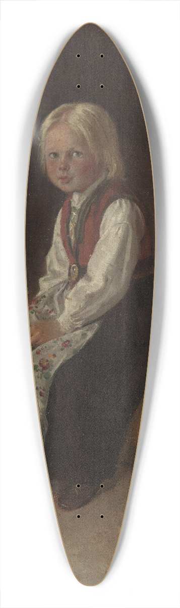 Adolph Tidemand - Portrait of Sella Larsdatter Vikr 39.3 inch art pintail longboard deck