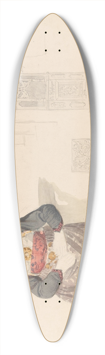 Adolph Tidemand - Sittende kvinne, Dalen i Eidsborg; interir med hjrneskap 39.3 inch art pintail longboard deck