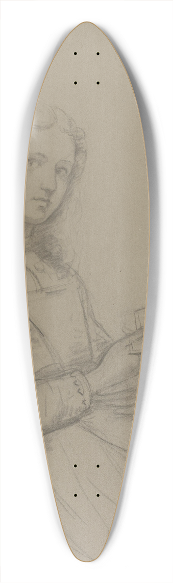 Adolph Tidemand - Sittende ung pike med bok 39.3 inch art pintail longboard deck