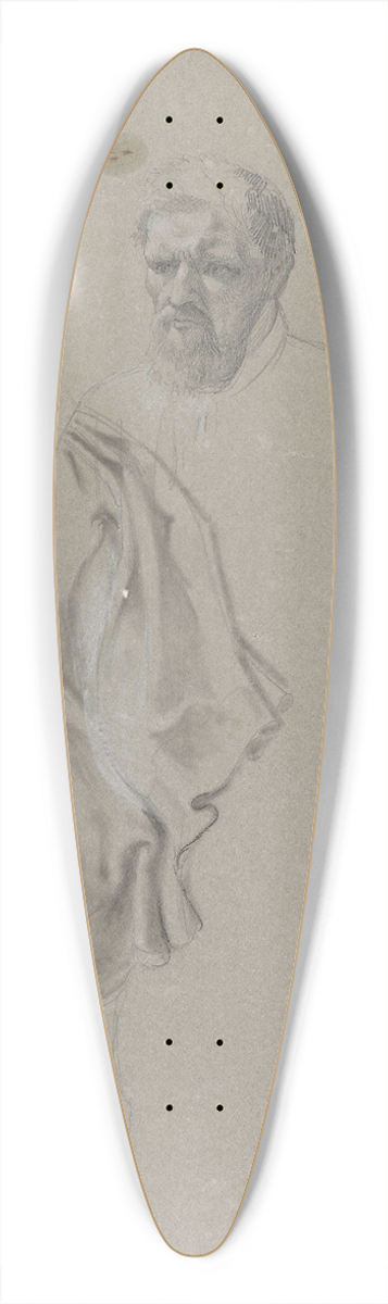 Adolph Tidemand - Skjegget mannshode, gevant og fot 39.3 inch art pintail longboard deck