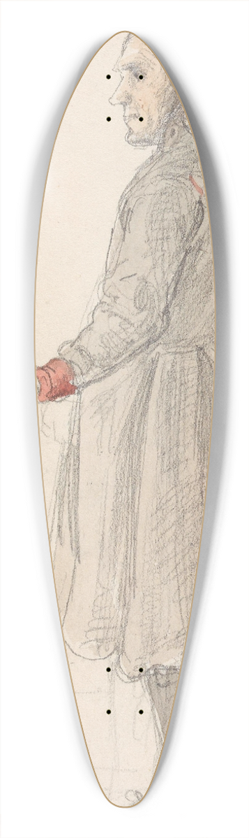 Adolph Tidemand - Stende mannsfigur, Likens 39.3 inch art pintail longboard deck