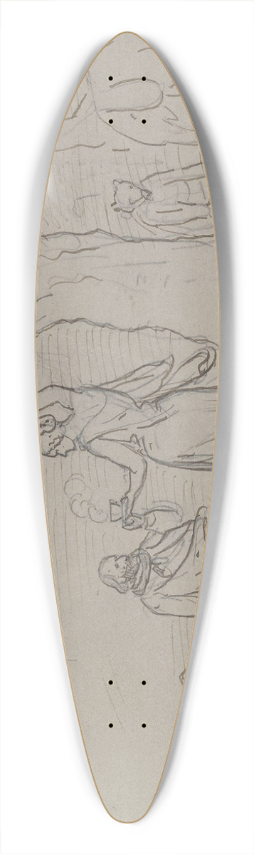 Adolph Tidemand - Syndefallet 39.3 inch art pintail longboard deck
