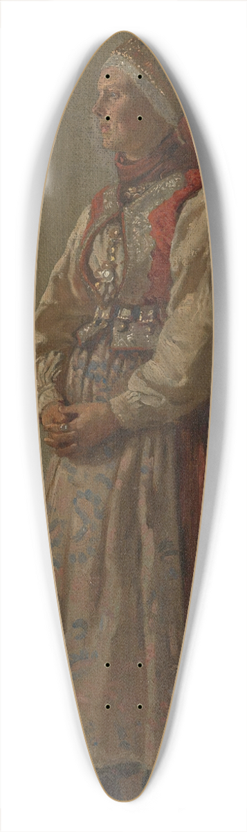 Adolph Tidemand - Thora Ingebretsdatter Gulsvig 39.3 inch art pintail longboard deck