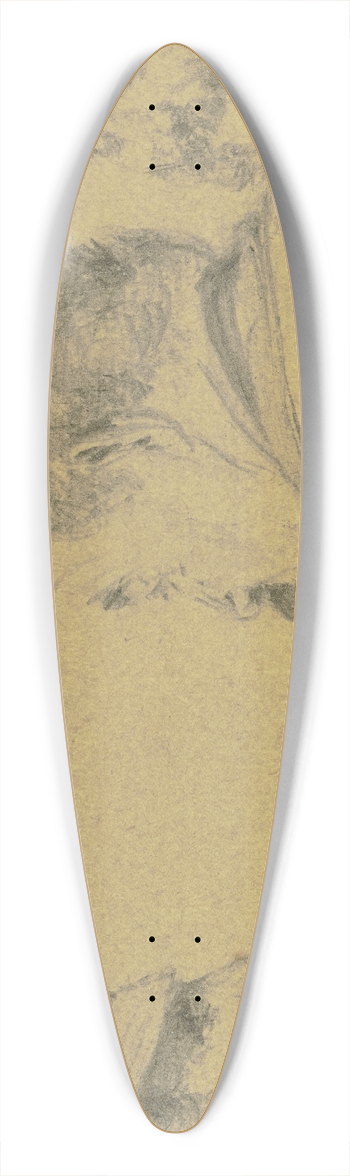 Adolph von Menzel - Dame mit Kapotthut im Gesprch mit zwei Herren 39.3 inch art pintail longboard deck