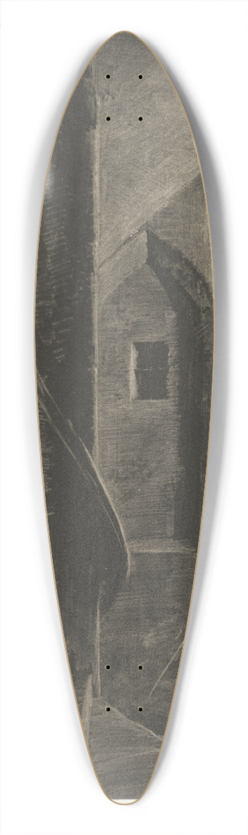 Adolph von Menzel - Essay on Stone with Brush and Scraper; Chase on the Winding Staircase 39.3 inch art pintail longboard deck