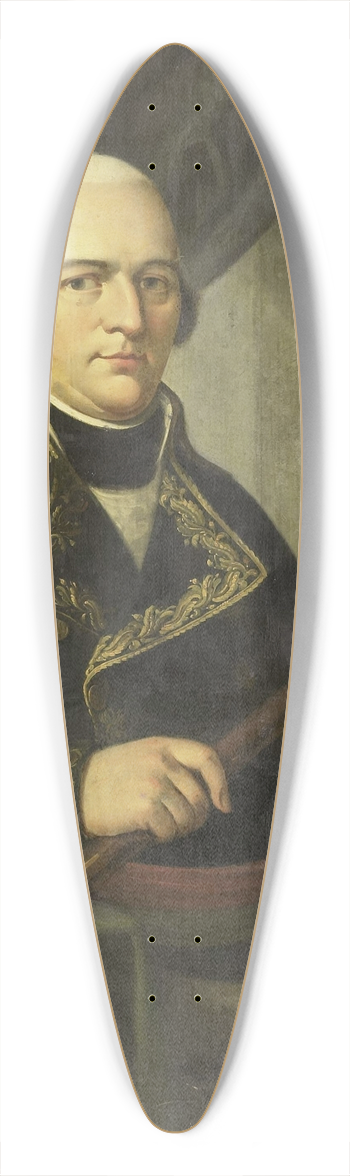 Adriaan de Lelie - Portrait of Pieter Gerardus van Overstraten, Governor-General of the Dutch East Indies 39.3 inch art pintail longboard deck