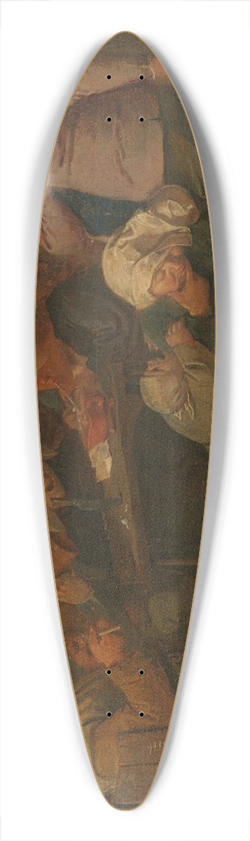 Adriaen Brouwer - Poor Folk Drinking in a Tavern 39.3 inch art pintail longboard deck