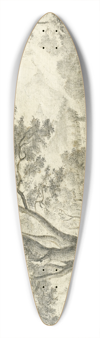 Adriaen Cornelisz. van der Salm - River Landscape With Figures Resting Along A Path 39.3 inch art pintail longboard deck