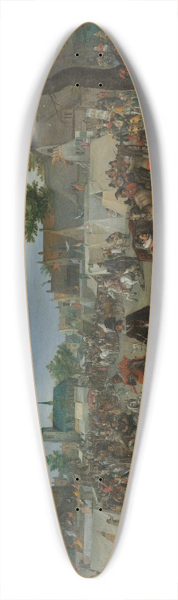 Adriaen Pietersz. Van De Venne - Princes Maurice and Frederick Henry at the Valkenburg Horse Fair 39.3 inch art pintail longboard deck