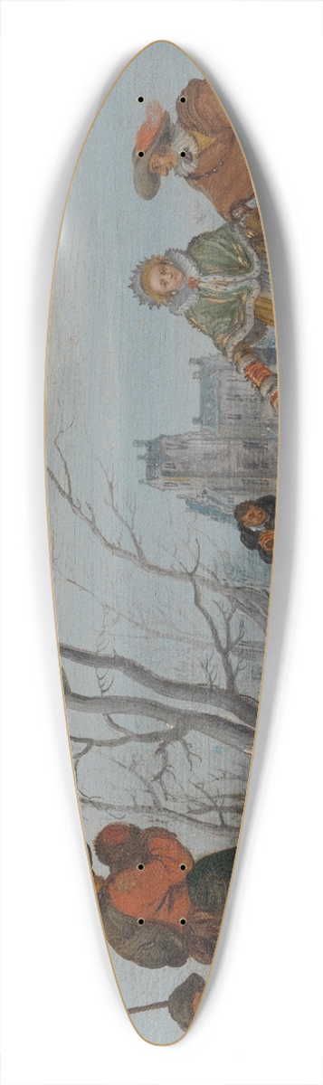 Adriaen Pietersz. Van De Venne - Winter (Amusement on the Ice) 39.3 inch art pintail longboard deck