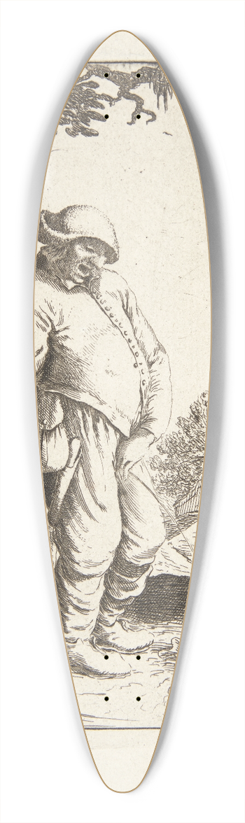 Adriaen van Ostade - Bonde, der urinerer 39.3 inch art pintail longboard deck