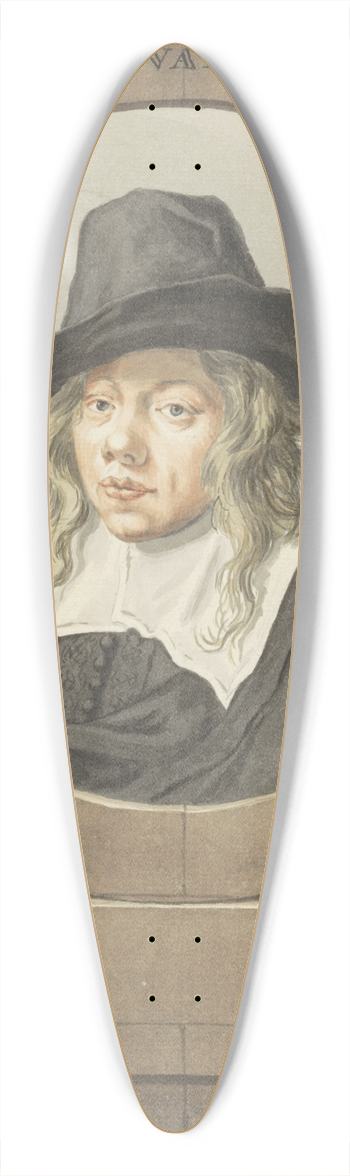 Adriaen van Ostade - Portret van Isaak van Ostade 39.3 inch art pintail longboard deck