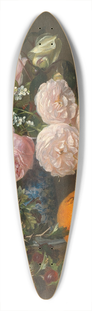 Adriana Johanna Haanen - Still Life with Flowers, Oranges, Roses and Gooseberries 39.3 inch art pintail longboard deck