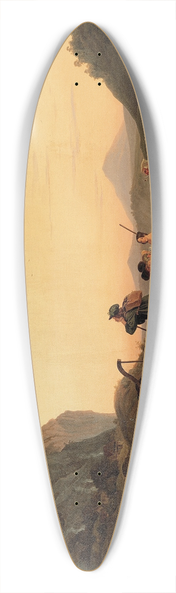 Adrian Ludwig Richter - Crossing at Schreckenstein 39.3 inch art pintail longboard deck