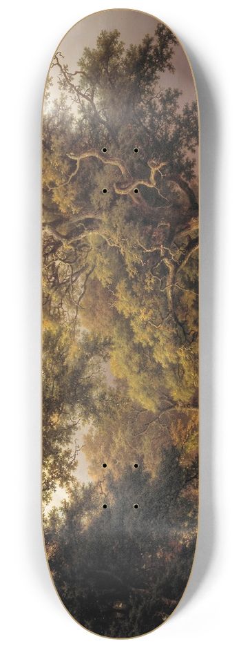 Barend Cornelis Koekkoek - Brook by the Edge of the Woods 8.25 inch art skate deck