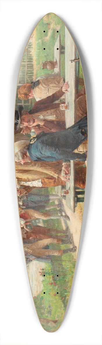 Adrien Moreau - The boule players 39.3 inch art pintail longboard deck