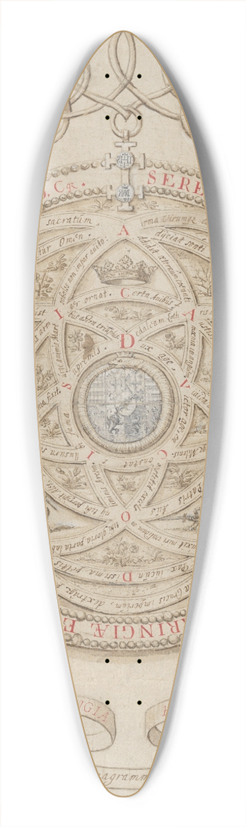 Aegidius Sadeler II - Anagram in Honor of Charles III, Duke of Lorraine and Bar 39.3 inch art pintail longboard deck