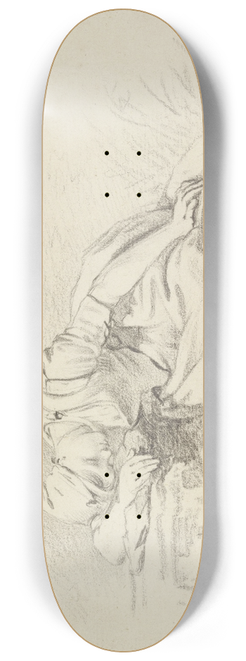 Barend Cornelis Koekkoek - Sleeping girl 8.25 inch art skate deck