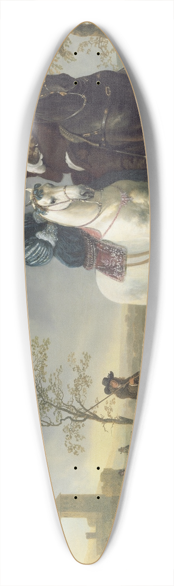 Aelbert Cuyp - Lady and Gentleman on Horseback 39.3 inch art pintail longboard deck