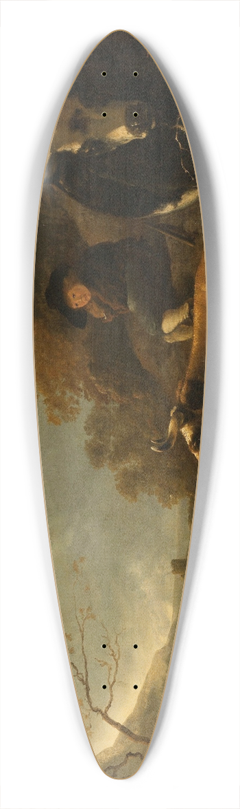 Aelbert Cuyp - Landscape with Cows and a Young Herdsman 39.3 inch art pintail longboard deck