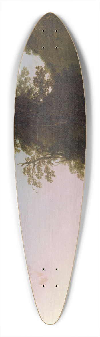 Aelbert Cuyp - Landscape with the Flight into Egypt 39.3 inch art pintail longboard deck