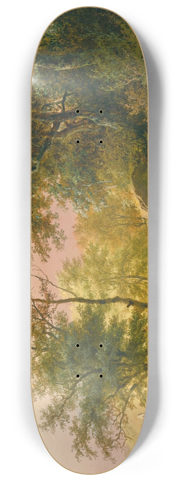 Barend Cornelis Koekkoek - Travellers On A Road 8.25 inch art skate deck