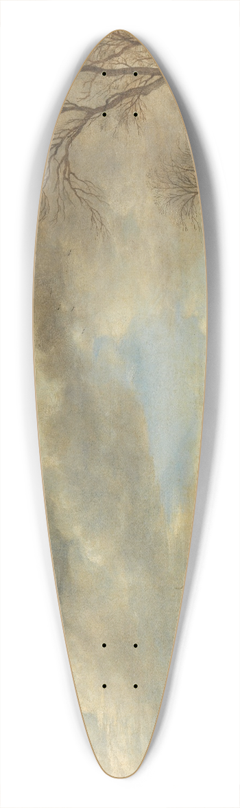 Aert van der Neer - Winter Landscape near a Town with Kolf Players and Horse-Drawn Sleighs 39.3 inch art pintail longboard deck