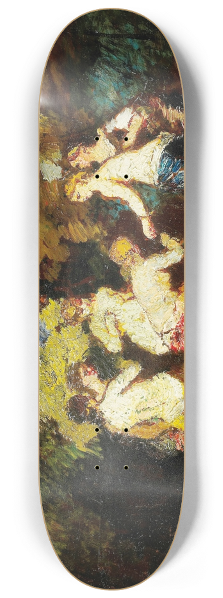 Adolphe Monticelli - Six Bathers 8.25 inch art skate deck