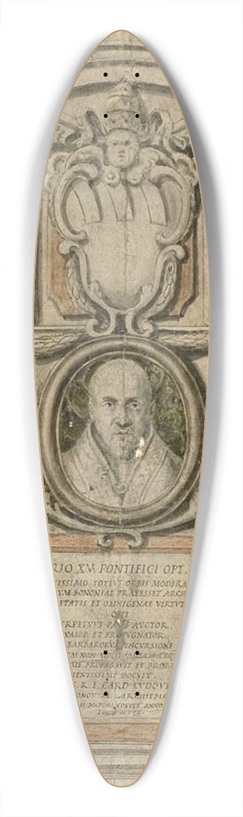 After Alessandro Algardi - Design for Memorial to Pope Gregory XV 39.3 inch art pintail longboard deck