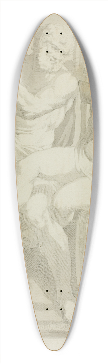 After Annibale Carracci - Hercules and Iole 39.3 inch art pintail longboard deck