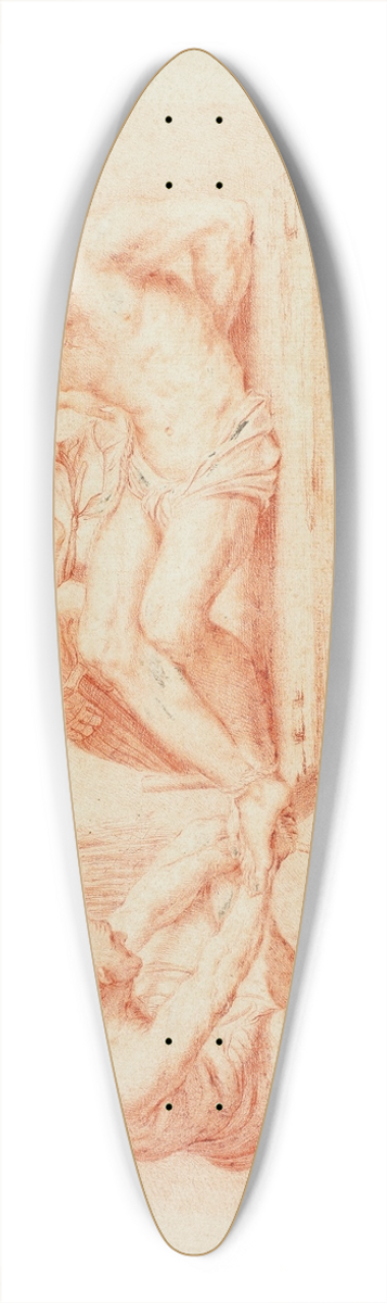 After Domenichino - Flagellation of Saint Andrew 39.3 inch art pintail longboard deck