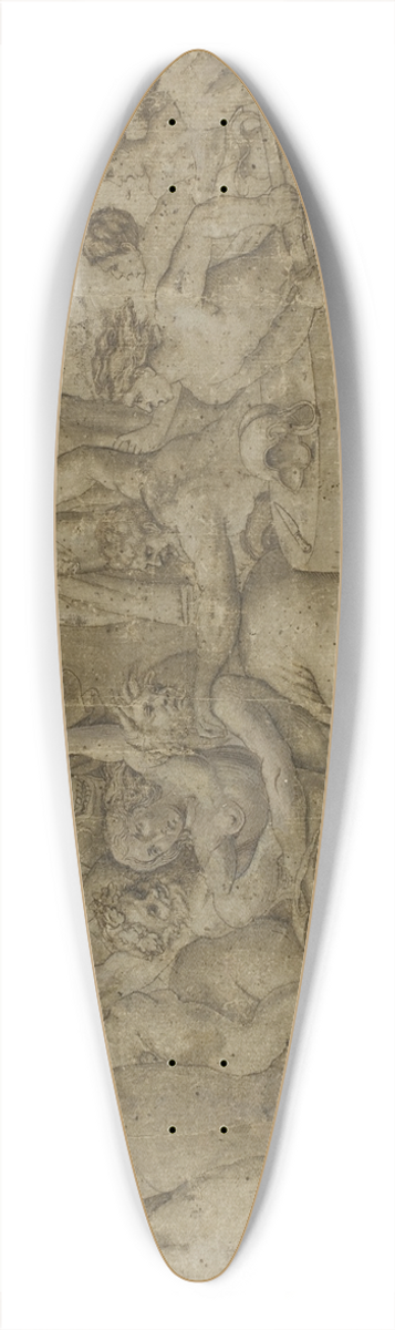 After Enea Vico - Battle of the Lapiths and Centaurs 39.3 inch art pintail longboard deck