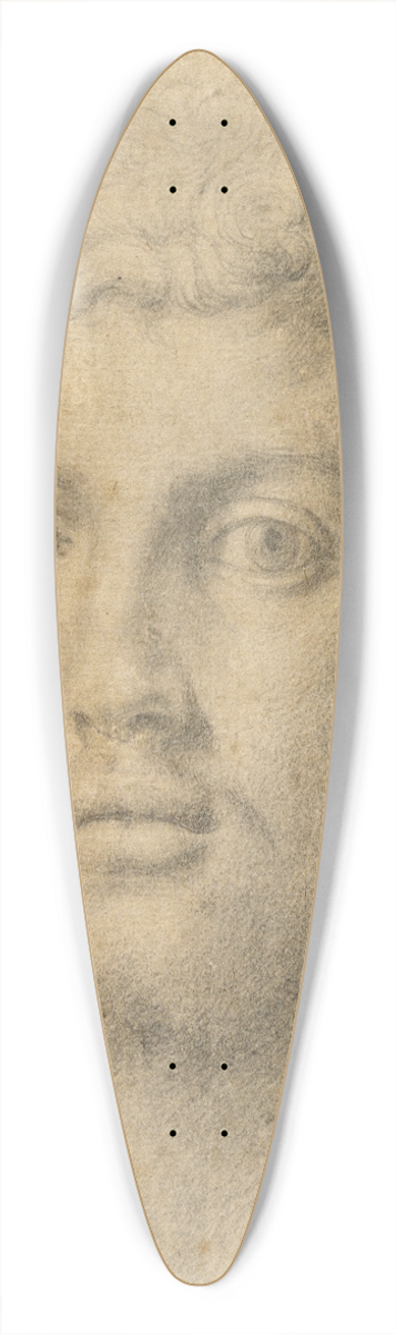 Agnolo Bronzino - Head of a Man 39.3 inch art pintail longboard deck