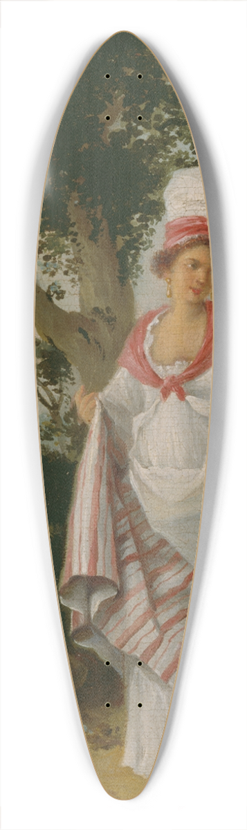 Agostino Brunias - A West Indian Creole Woman Attended by her Black Servant 39.3 inch art pintail longboard deck