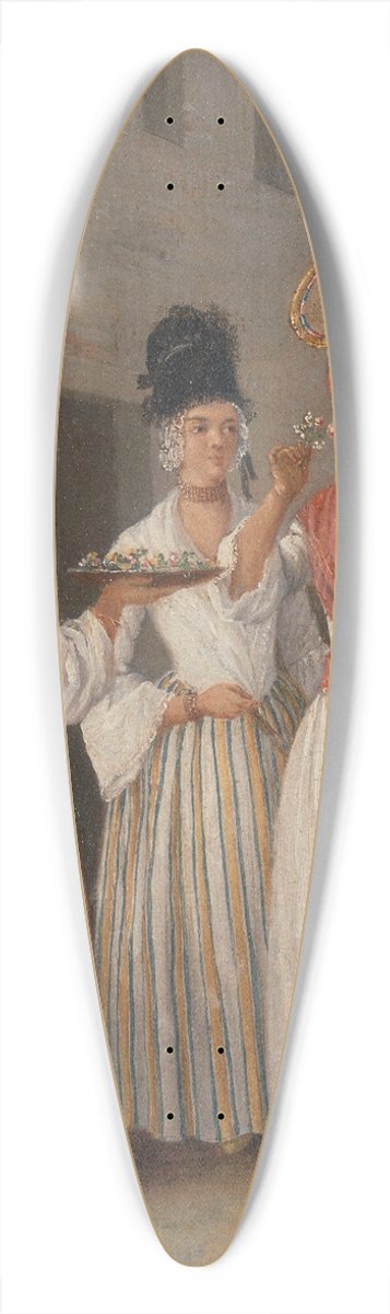 Agostino Brunias - A West Indian Flower Girl And Two Other Free Women Of Color 39.3 inch art pintail longboard deck