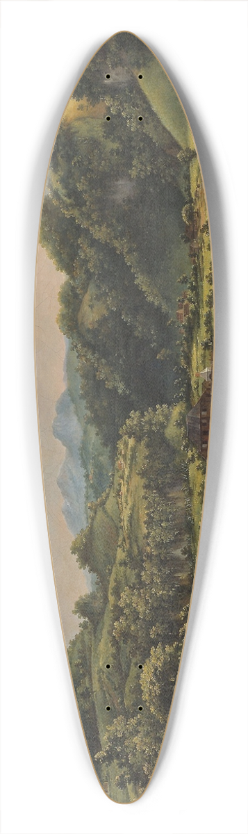 Agostino Brunias - View on the River Roseau, Dominica 39.3 inch art pintail longboard deck