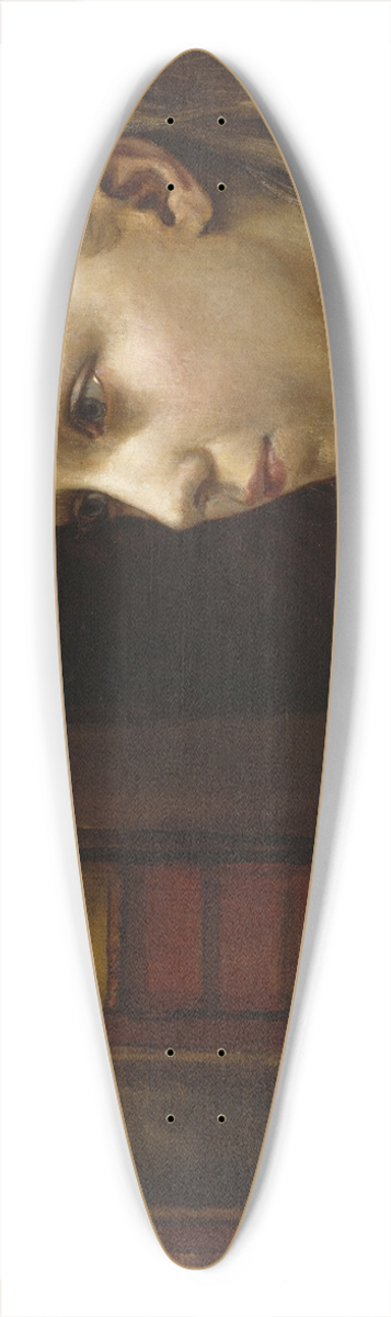 Akseli Gallen-Kallela - Head of a Girl, Little Anna 39.3 inch art pintail longboard deck