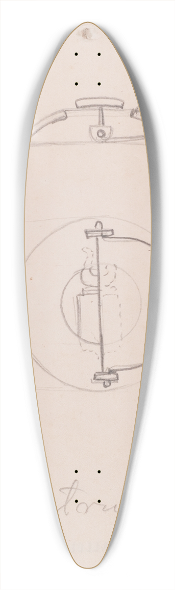 Akseli Gallen-Kallela - Kunniaristi-luonnos 39.3 inch art pintail longboard deck