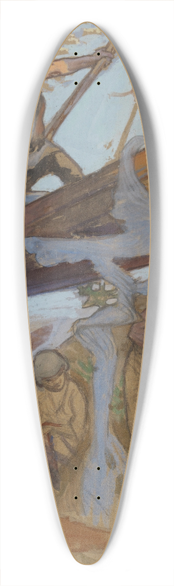 Akseli Gallen-Kallela - The Departure Of Vinminen 39.3 inch art pintail longboard deck